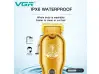 Машинка за подстригване VGR 650, Стоманено острие, LCD дисплей, Шест приставки, Златен
