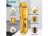 Машинка за подстригване VGR 650, Стоманено острие, LCD дисплей, Шест приставки, Златен