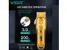 Машинка за подстригване VGR 650, Стоманено острие, LCD дисплей, Шест приставки, Златен