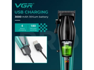  Професионална Машинка за Подстригване VGR V-273 (Зелен)