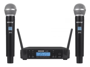 Комплект 2 броя безжични микрофони и UHF приемник с дисплей Shure GLXD4