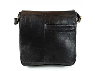 Черна мъжка чанта от натурална кожа