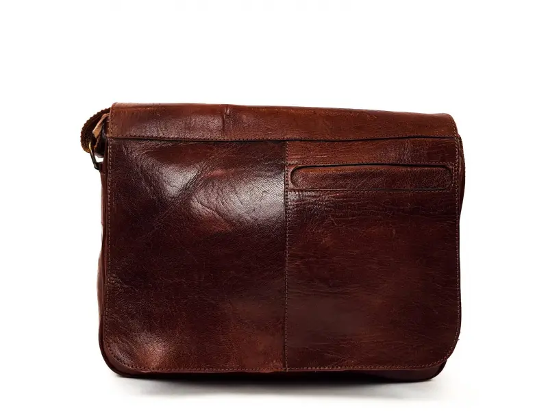 Голяма кожена мъжка чанта през рамо Голяма кожена мъжка чанта през рамо