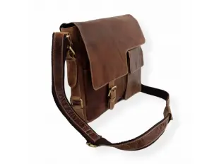 Голяма мъжка чанта от естествена кожа - Konan