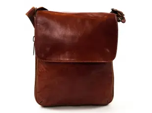 Мъжка чанта от естествена кожа с увеличение