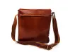Мъжка кафява кожена чанта с капак Мъжка кафява кожена чанта с капак