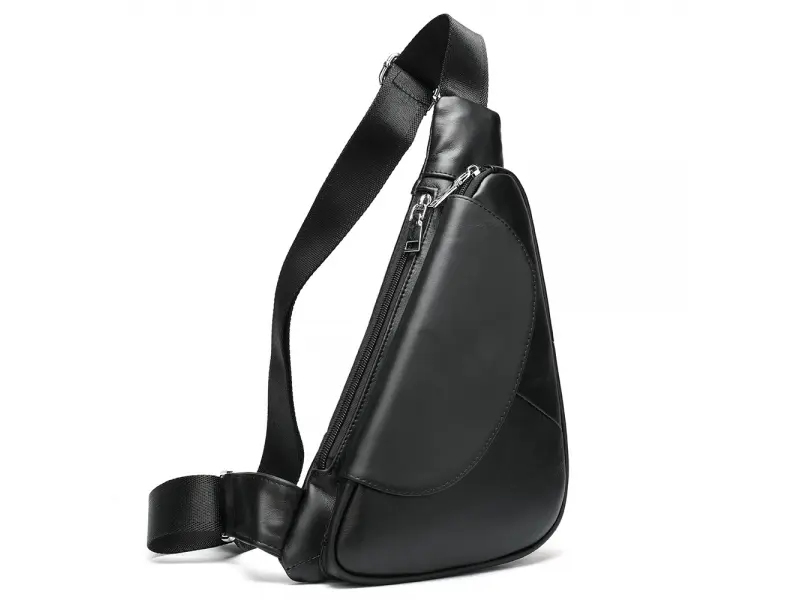 Тънка кожена чанта за през гърди Тънка кожена чанта за през гърди