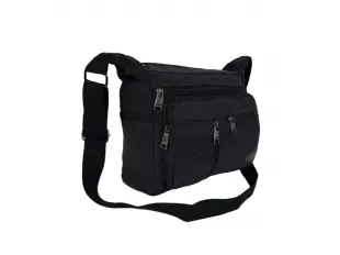 Черна здрава мъжка чанта - брезент