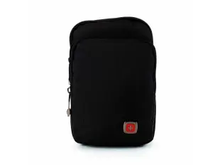 Здрава мъжка чанта в черен цвят