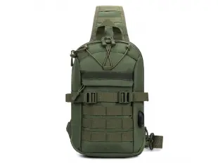 Зелена чанта за през гърди - Evon