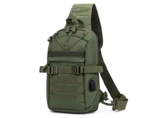 Зелена чанта за през гърди - Evon