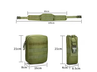 Черна мъжка чанта - колан