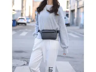 Сива чанта за през кръста - Morgan