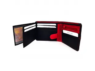 Естествена кожа мъжки портфейл с цип