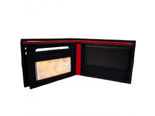 Мъжко голямо портмоне с червен конец