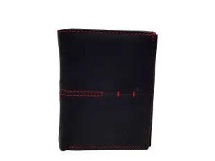 Вертикален мъжки портфейл с червено