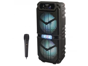 Караоке тонколона Greatnice GTS-2148 2x6.5“ - Блутут, Радио, Акумулатор и жичен микрофон