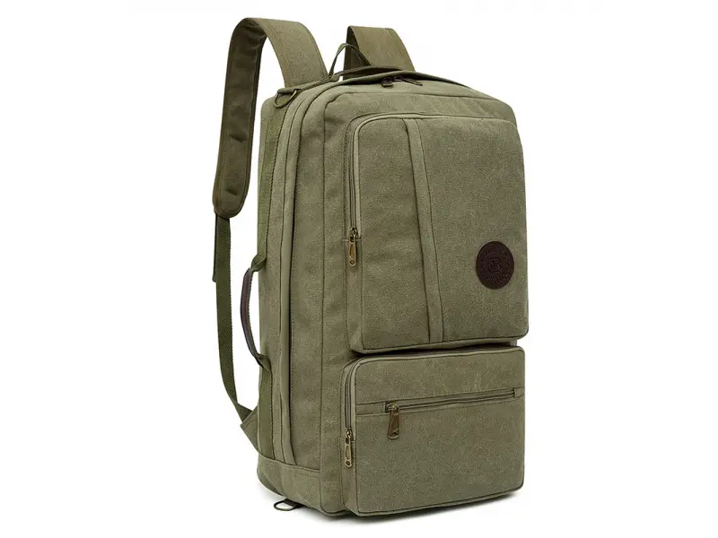 Зелена раница от брезент - Versin Зелена раница от брезент - Versin