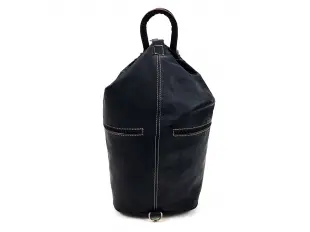 Черна кожена раница - Лейла