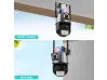 Двойна външна въртяща WiFi AI камера 8MP с два обектива, ICSee, Черна