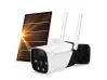 Безжична wifi камера за външно наблюдение с батерия и соларен панел 3MPX, ICSee, Черна