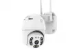 2бр. Външна въртяща WiFi AI камера 5MP, ICSee, Бяла