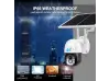 Соларна безжична въртяща се камера със SIM карта 4G / WIFI 3MP проследяване на обект