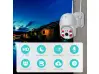 Външна въртяща WiFi AI камера 5MP, ICSee, Бяла