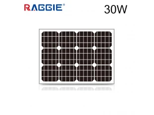 Соларен панел монокристален 30W RAGGIE 12V 670x360x20mm.