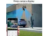 2бр. Тройна външна въртяща WiFi AI камера 10MP с три обектива, ICSee, Черна