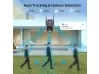 2бр. Тройна външна въртяща WiFi AI камера 10MP с три обектива, ICSee, Черна