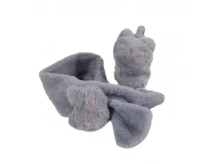 Сиви ушанки с шал - Bella