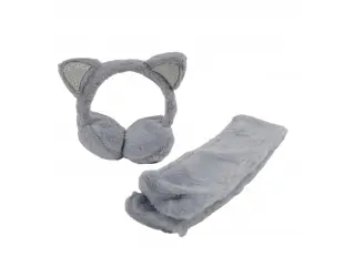 Сиви ушанки с шал - Cat