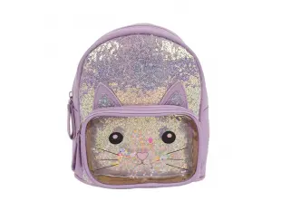Лилава раница за момиче - коте