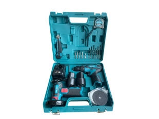 Акумулаторен мини ъглошлайф и винтоверт KrafTMaster 24V 6AH + 2 Броя батерии, Зарядно и инструменти