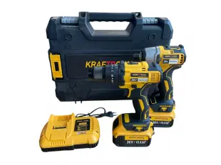 Комплект акумулаторен безчетков импакт и винтоверт 36V 8Ah KraftRoyal - Жълт Комплект акумулаторен безчетков импакт и винтоверт 36V 8Ah KraftRoyal - Жълт