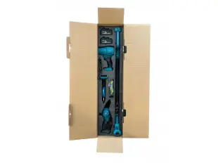 Комплект 4в1 акумолаторна Духалка, Ножица, Резачка 15см с маслен филтър и телескопичен прът 36V 8.0A